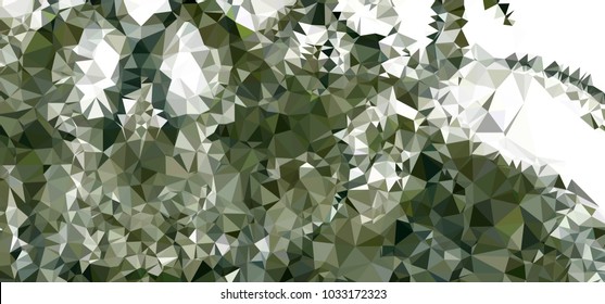 Low polygonal mosaic layout for horizontal banner, label, tag, flyer and abstract web background. Copy space. Vector clip art.