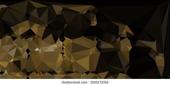 Low polygonal mosaic layout for horizontal banner, label, tag, flyer and abstract web background. Copy space. Vector clip art.