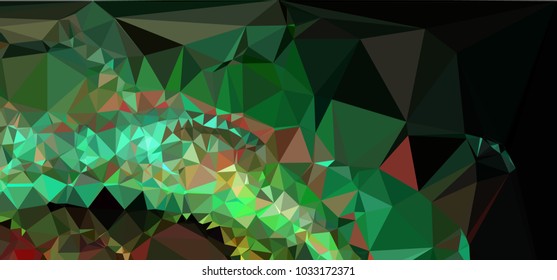 Low polygonal mosaic layout for horizontal banner, label, tag, flyer and abstract web background. Copy space. Vector clip art.