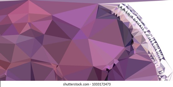 Low polygonal mosaic layout for horizontal banner, label, tag, flyer and abstract web background. Copy space. Vector clip art.