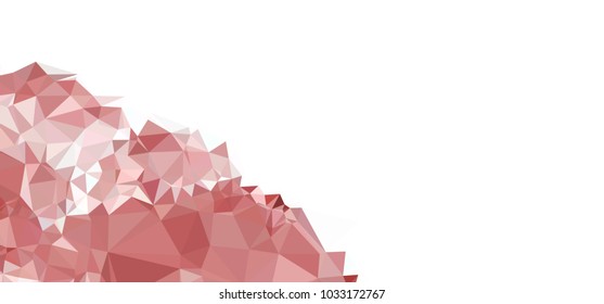 Low polygonal mosaic layout for horizontal banner, label, tag, flyer and abstract web background. Copy space. Vector clip art.