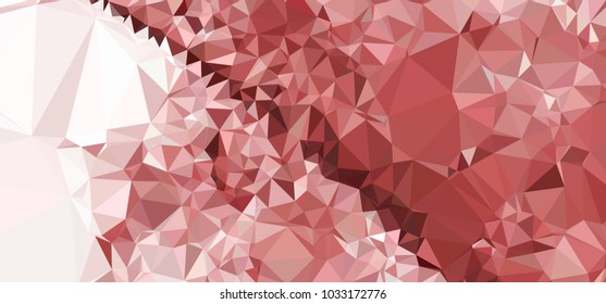 Low polygonal mosaic layout for horizontal banner, label, tag, flyer and abstract web background. Copy space. Vector clip art.