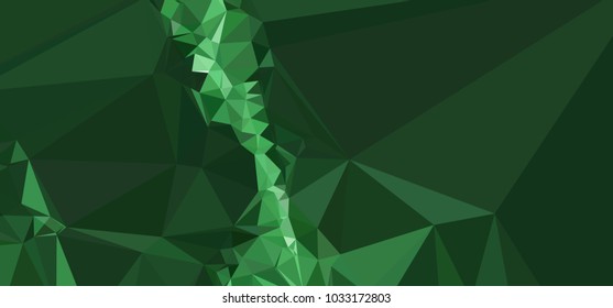 Low polygonal mosaic layout for horizontal banner, label, tag, flyer and abstract web background. Copy space. Vector clip art.