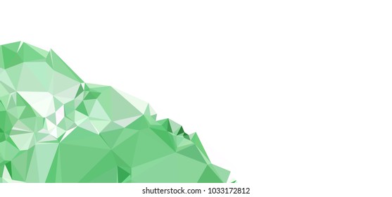 Low polygonal mosaic layout for horizontal banner, label, tag, flyer and abstract web background. Copy space. Vector clip art.