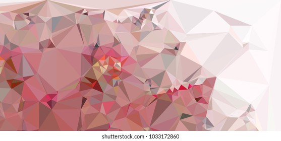 Low polygonal mosaic layout for horizontal banner, label, tag, flyer and abstract web background. Copy space. Vector clip art.