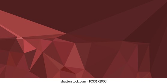 Low polygonal mosaic layout for horizontal banner, label, tag, flyer and abstract web background. Copy space. Vector clip art.