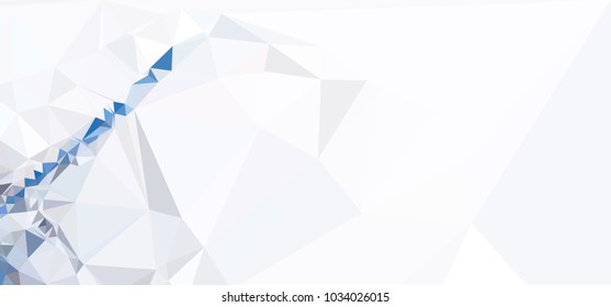 Low polygonal mosaic layout for horizontal banner, label, tag, flyer and abstract web background. Copy space. Vector clip art.