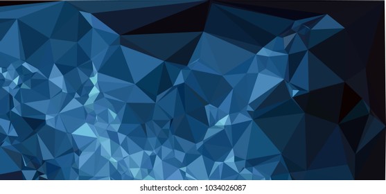 Low polygonal mosaic layout for horizontal banner, label, tag, flyer and abstract web background. Copy space. Vector clip art.
