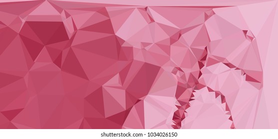 Low polygonal mosaic layout for horizontal banner, label, tag, flyer and abstract web background. Copy space. Vector clip art.