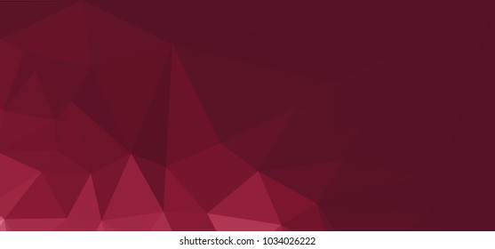 Low polygonal mosaic layout for horizontal banner, label, tag, flyer and abstract web background. Copy space. Vector clip art.