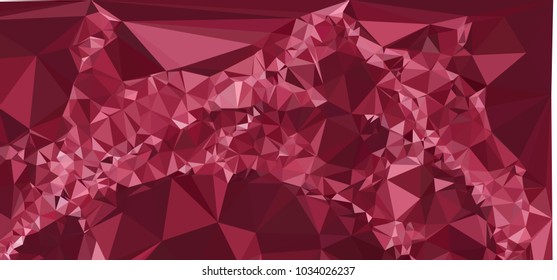 Low polygonal mosaic layout for horizontal banner, label, tag, flyer and abstract web background. Copy space. Vector clip art.