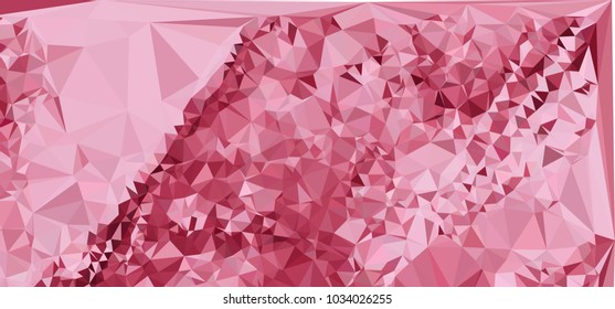 Low polygonal mosaic layout for horizontal banner, label, tag, flyer and abstract web background. Copy space. Vector clip art.
