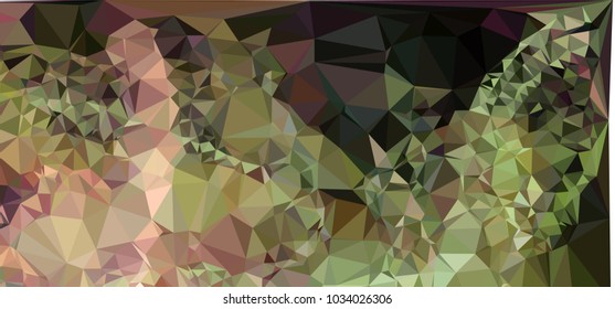 Low polygonal mosaic layout for horizontal banner, label, tag, flyer and abstract web background. Copy space. Vector clip art.
