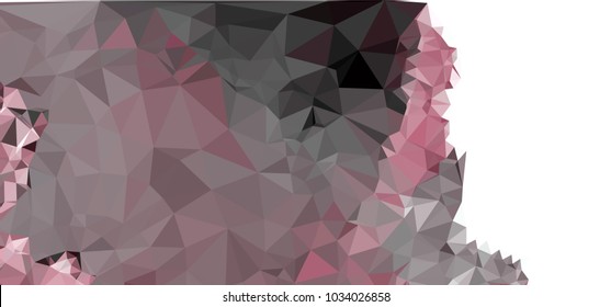 Low polygonal mosaic layout for horizontal banner, label, tag, flyer and abstract web background. Copy space. Vector clip art.