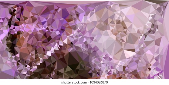Low polygonal mosaic layout for horizontal banner, label, tag, flyer and abstract web background. Copy space. Vector clip art.