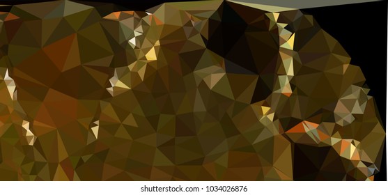 Low polygonal mosaic layout for horizontal banner, label, tag, flyer and abstract web background. Copy space. Vector clip art.