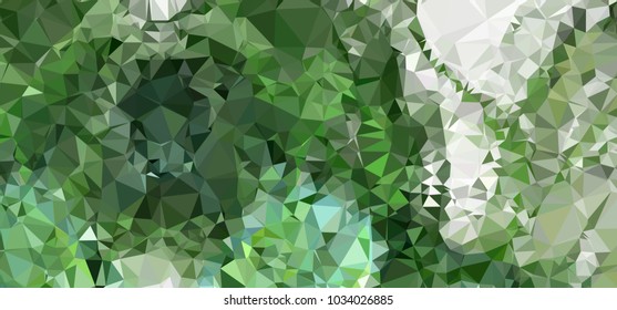 Low polygonal mosaic layout for horizontal banner, label, tag, flyer and abstract web background. Copy space. Vector clip art.