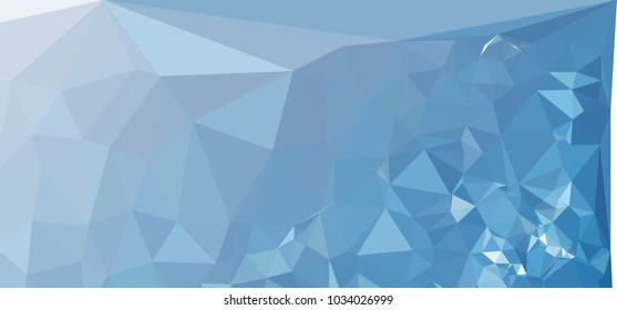 Low polygonal mosaic layout for horizontal banner, label, tag, flyer and abstract web background. Copy space. Vector clip art.