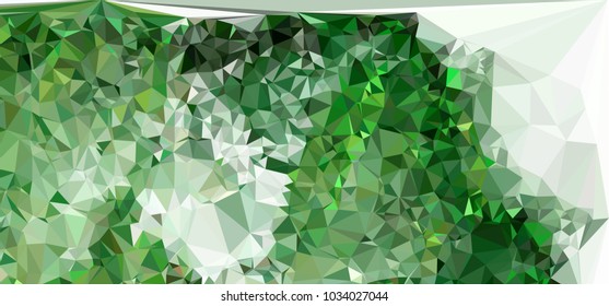 Low polygonal mosaic layout for horizontal banner, label, tag, flyer and abstract web background. Copy space. Vector clip art.