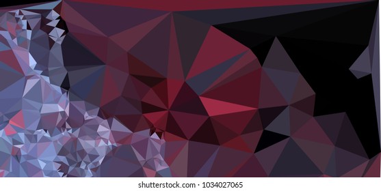Low polygonal mosaic layout for horizontal banner, label, tag, flyer and abstract web background. Copy space. Vector clip art.