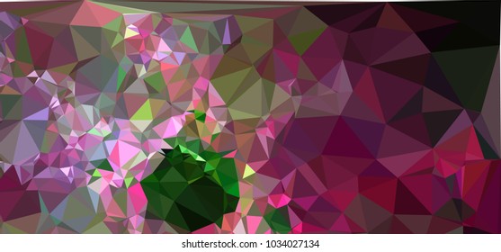 Low polygonal mosaic layout for horizontal banner, label, tag, flyer and abstract web background. Copy space. Vector clip art.