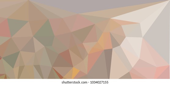 Low polygonal mosaic layout for horizontal banner, label, tag, flyer and abstract web background. Copy space. Vector clip art.