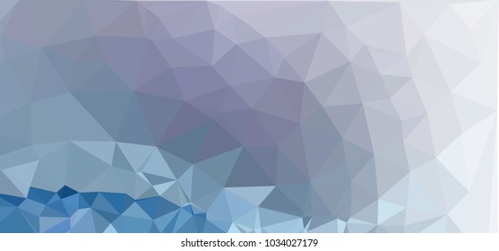 Low polygonal mosaic layout for horizontal banner, label, tag, flyer and abstract web background. Copy space. Vector clip art.