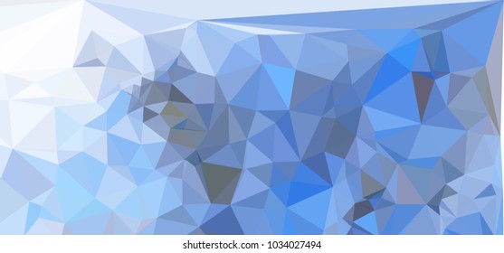 Low polygonal mosaic layout for horizontal banner, label, tag, flyer and abstract web background. Copy space. Vector clip art.