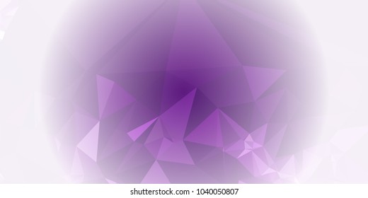 Low polygonal mosaic layout for horizontal banner, label, tag, flyer and abstract web background. Copy space. Vector clip art.