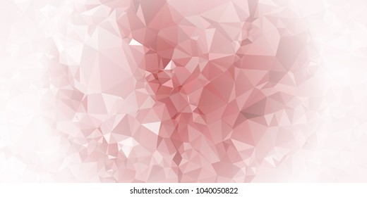 Low polygonal mosaic layout for horizontal banner, label, tag, flyer and abstract web background. Copy space. Vector clip art.