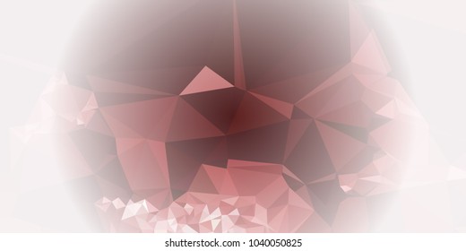 Low polygonal mosaic layout for horizontal banner, label, tag, flyer and abstract web background. Copy space. Vector clip art.