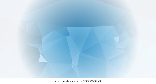 Low polygonal mosaic layout for horizontal banner, label, tag, flyer and abstract web background. Copy space. Vector clip art.
