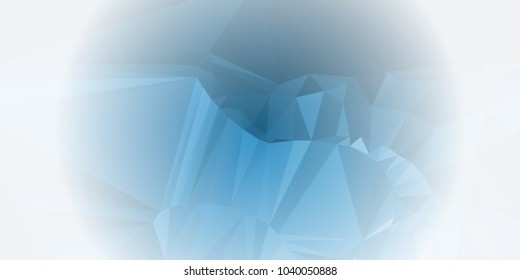 Low polygonal mosaic layout for horizontal banner, label, tag, flyer and abstract web background. Copy space. Vector clip art.