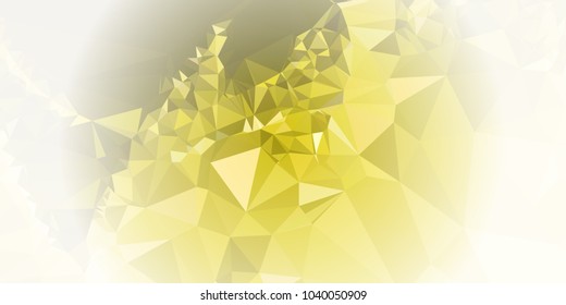 Low polygonal mosaic layout for horizontal banner, label, tag, flyer and abstract web background. Copy space. Vector clip art.