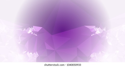 Low polygonal mosaic layout for horizontal banner, label, tag, flyer and abstract web background. Copy space. Vector clip art.