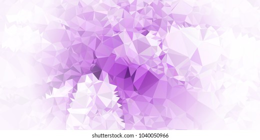Low polygonal mosaic layout for horizontal banner, label, tag, flyer and abstract web background. Copy space. Vector clip art.