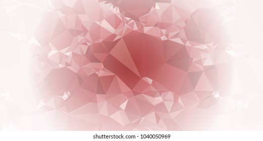 Low polygonal mosaic layout for horizontal banner, label, tag, flyer and abstract web background. Copy space. Vector clip art.
