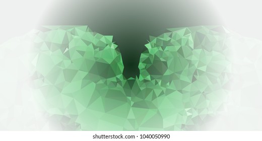 Low polygonal mosaic layout for horizontal banner, label, tag, flyer and abstract web background. Copy space. Vector clip art.