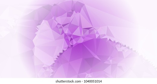 Low polygonal mosaic layout for horizontal banner, label, tag, flyer and abstract web background. Copy space. Vector clip art.