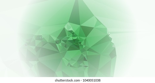 Low polygonal mosaic layout for horizontal banner, label, tag, flyer and abstract web background. Copy space. Vector clip art.