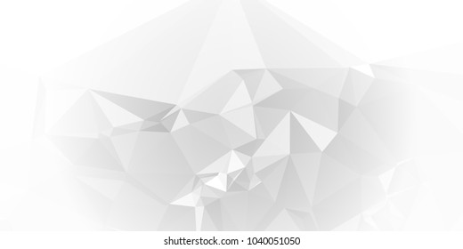 Low polygonal mosaic layout for horizontal banner, label, tag, flyer and abstract web background. Copy space. Vector clip art.