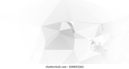 Low polygonal mosaic layout for horizontal banner, label, tag, flyer and abstract web background. Copy space. Vector clip art.