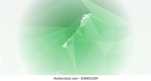 Low polygonal mosaic layout for horizontal banner, label, tag, flyer and abstract web background. Copy space. Vector clip art.