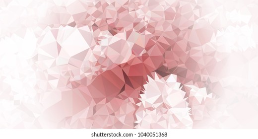 Low polygonal mosaic layout for horizontal banner, label, tag, flyer and abstract web background. Copy space. Vector clip art.