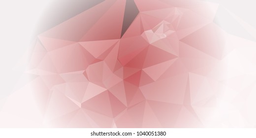 Low polygonal mosaic layout for horizontal banner, label, tag, flyer and abstract web background. Copy space. Vector clip art.