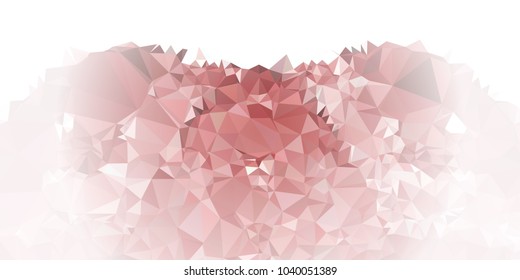 Low polygonal mosaic layout for horizontal banner, label, tag, flyer and abstract web background. Copy space. Vector clip art.