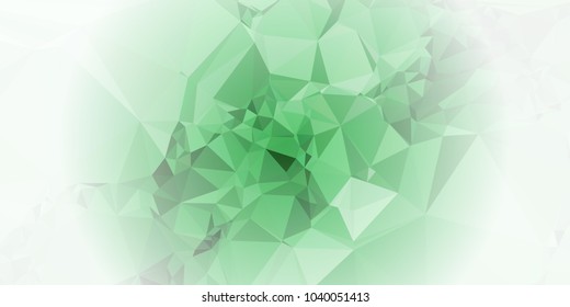 Low polygonal mosaic layout for horizontal banner, label, tag, flyer and abstract web background. Copy space. Vector clip art.