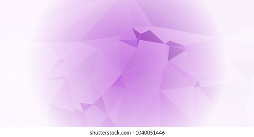 Low polygonal mosaic layout for horizontal banner, label, tag, flyer and abstract web background. Copy space. Vector clip art.