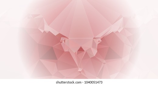Low polygonal mosaic layout for horizontal banner, label, tag, flyer and abstract web background. Copy space. Vector clip art.