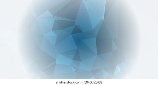 Low polygonal mosaic layout for horizontal banner, label, tag, flyer and abstract web background. Copy space. Vector clip art.